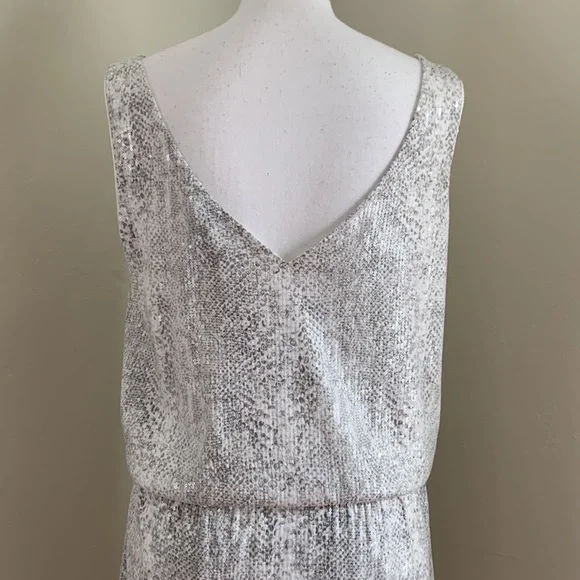 WHBM Shimmer Snake Print Sequin Mini Dress - Picture 8 of 12